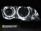 Preview: LED Angel Eyes Scheinwerfer für BMW 3er E46 98-01 chrom Set